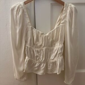Reformation cream blouse , great condition , xs